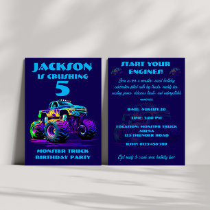 Invitation d'anniversaire personnalisée de Monster