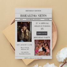 Invitation d'anniversaire personnalisée de style j