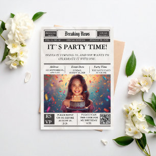 Invitation d'anniversaire personnalisée de style j