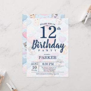 Invitation d'anniversaire personnalisée mignonne p