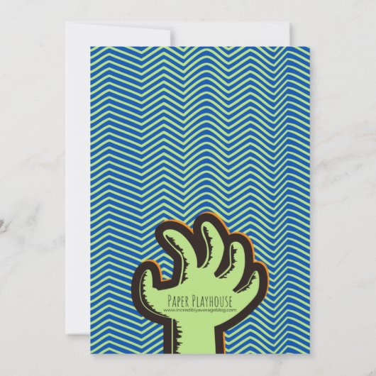 Invitation d'anniversaire personnalisée Mutant Zom (Dos)