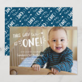 Invitation d'anniversaire personnalisée photo comp (Devant / Derrière)