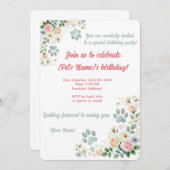 Invitation d'anniversaire personnalisée pour anima (Devant / Derrière)