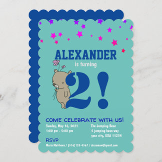 Invitation d'anniversaire personnalisée pour bébé 