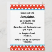 Invitation d'anniversaire personnalisée pour éléph (Dos)