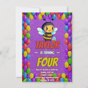 Invitation d'anniversaire personnalisée pour enfan