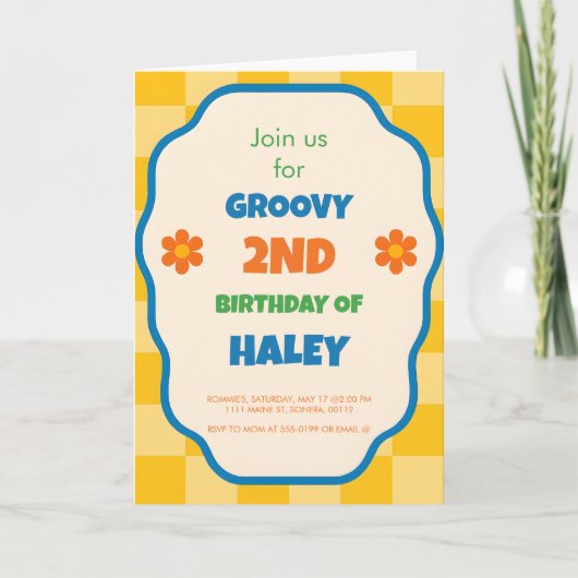 Invitation d'anniversaire personnalisée pour enfan (Devant)