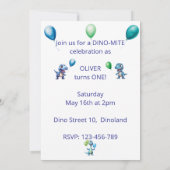 Invitation d'anniversaire personnalisée pour garço (Dos)