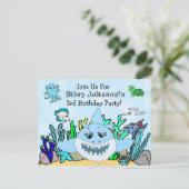 Invitation d'anniversaire personnalisée pour la fa (Debout devant)