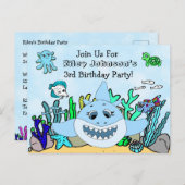 Invitation d'anniversaire personnalisée pour la fa (Devant / Derrière)