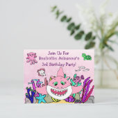 Invitation d'anniversaire personnalisée pour la fa (Debout devant)