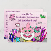 Invitation d'anniversaire personnalisée pour la fa (Devant / Derrière)