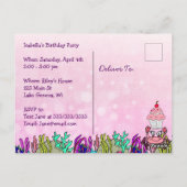 Invitation d'anniversaire personnalisée pour la fa (Dos)