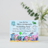 Invitation d'anniversaire personnalisée pour la fa (Debout devant)