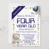 Invitation d'anniversaire personnalisée pour l'âge (Devant)
