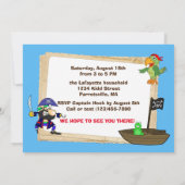 Invitation d'anniversaire personnalisée pour le pi (Dos)