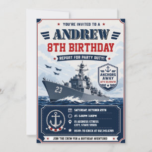 Invitation d'anniversaire personnalisée pour navir
