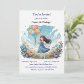 Invitation d'anniversaire personnalisée pour une f (Debout devant)