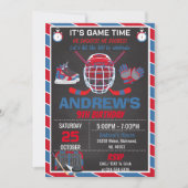 Invitation d'anniversaire personnalisée RED Simple (Devant)