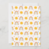 Invitation d'anniversaire Petit Rayon de Soleil (Dos)