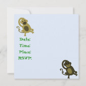 Invitation d'anniversaire Petit Singe (Dos)