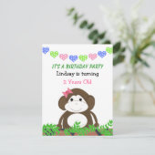 Invitation d'anniversaire Petit Singe (Debout devant)
