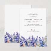 Invitation d'anniversaire PETITE 21 ans Fleur du m (Devant / Derrière)