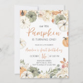 Invitation d'anniversaire Petite Citrouille (Devant)