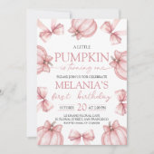Invitation d'anniversaire Petite Citrouille (Devant)