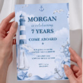 Invitation d'anniversaire Phare Naustique