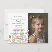 Invitation d'anniversaire photo chic moderne (Devant)