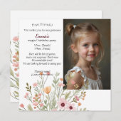 Invitation d'anniversaire photo chic moderne (Devant / Derrière)