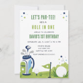 Invitation d'anniversaire Photo de golf Let's Part (Devant)
