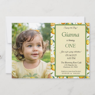 Invitation d'anniversaire photo de Little Cutie au