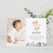 Invitation d'anniversaire photo de tigre (Debout devant)