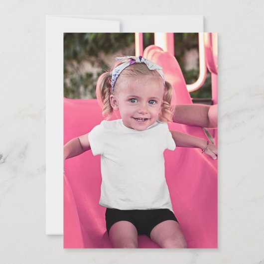 Invitation d'anniversaire photo Fille Invitation C (Dos)