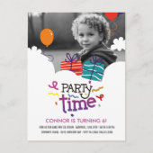 Invitation d'anniversaire Photo Party Time (Devant)