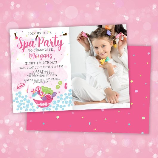 Invitation d'anniversaire Photo Spa