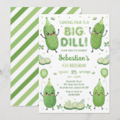 Invitation d'anniversaire Pickle Big Dill Party (Devant / Derrière)