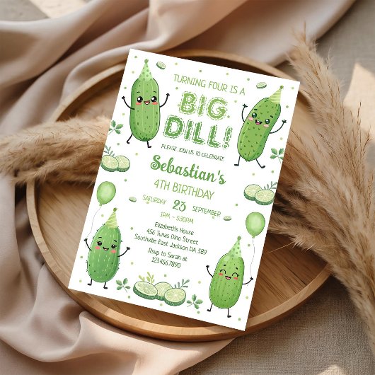 Invitation d'anniversaire Pickle Big Dill Party