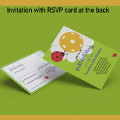 Invitation d'anniversaire Pickleball Daisy + Carte