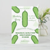 Invitation d'anniversaire Pickles & Concombre Fête (Debout devant)