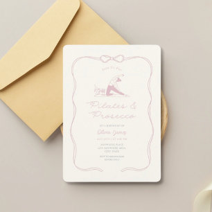 Invitation d'anniversaire pilates et prosecco tout