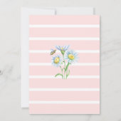 Invitation d'anniversaire Pink Bee-Day avec des ma (Dos)