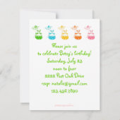 Invitation d'anniversaire Pink Daisy Bunny (Dos)