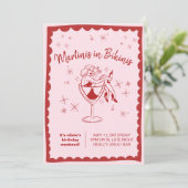Invitation d'anniversaire Pink Martinis in Bikinis (Debout devant)