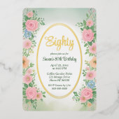 Invitation d'anniversaire Pink Spring Aquarelle Fl (Recto)