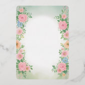 Invitation d'anniversaire Pink Spring Aquarelle Fl (Verso)