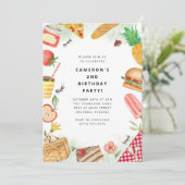 Invitation d'anniversaire pique-nique (Debout devant)