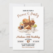 Invitation d'anniversaire Pique-nique Thème Terre (Devant)